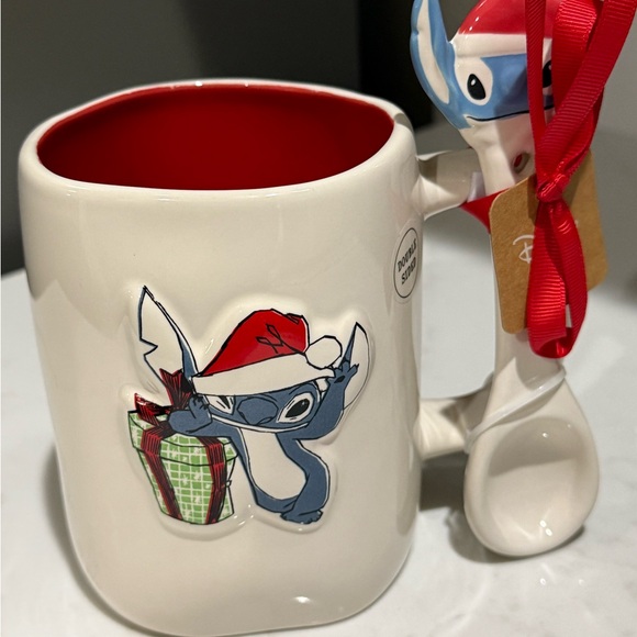 Rae Dunn x Disney “Stitch-mas Joy” Mug with Spoon - Picture 7 of 8